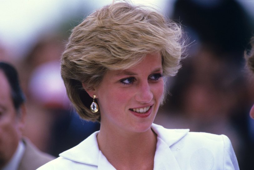 Princess Diana with a short haircut