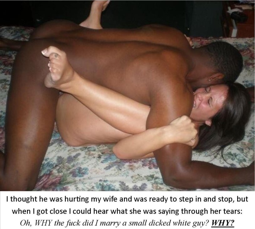Woman cums under a black man
