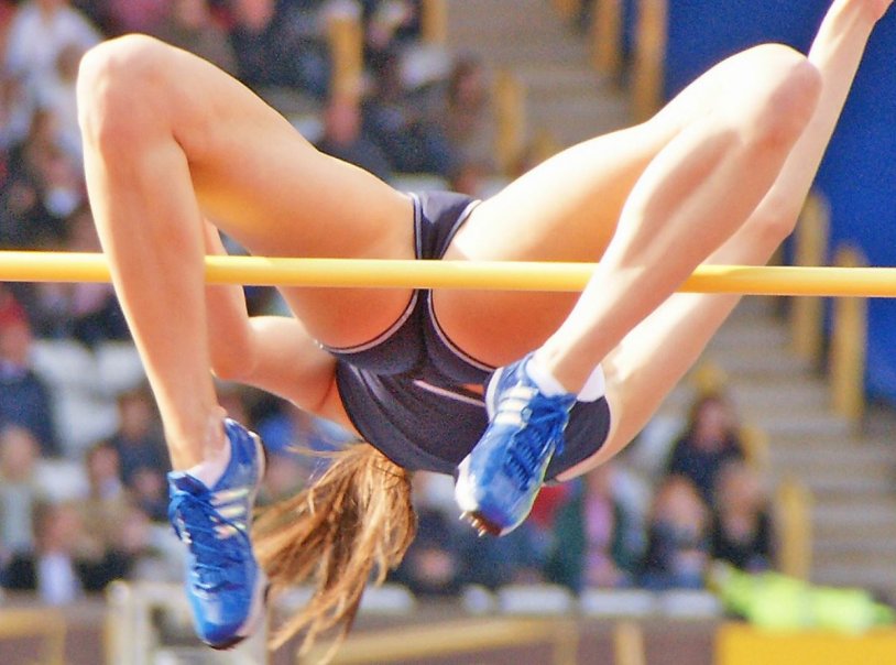 Girls athletes in panties