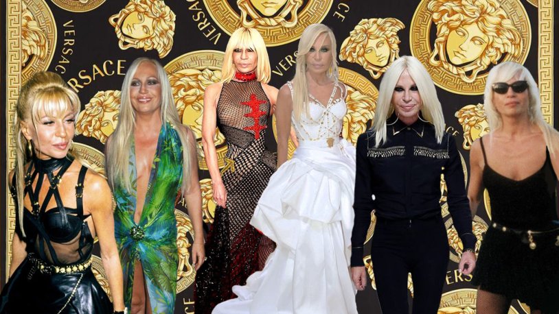 Donatella Versace and Mickey Rourke