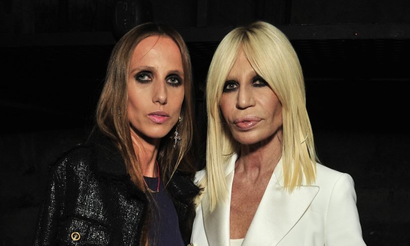 Donatella Versace and her husband