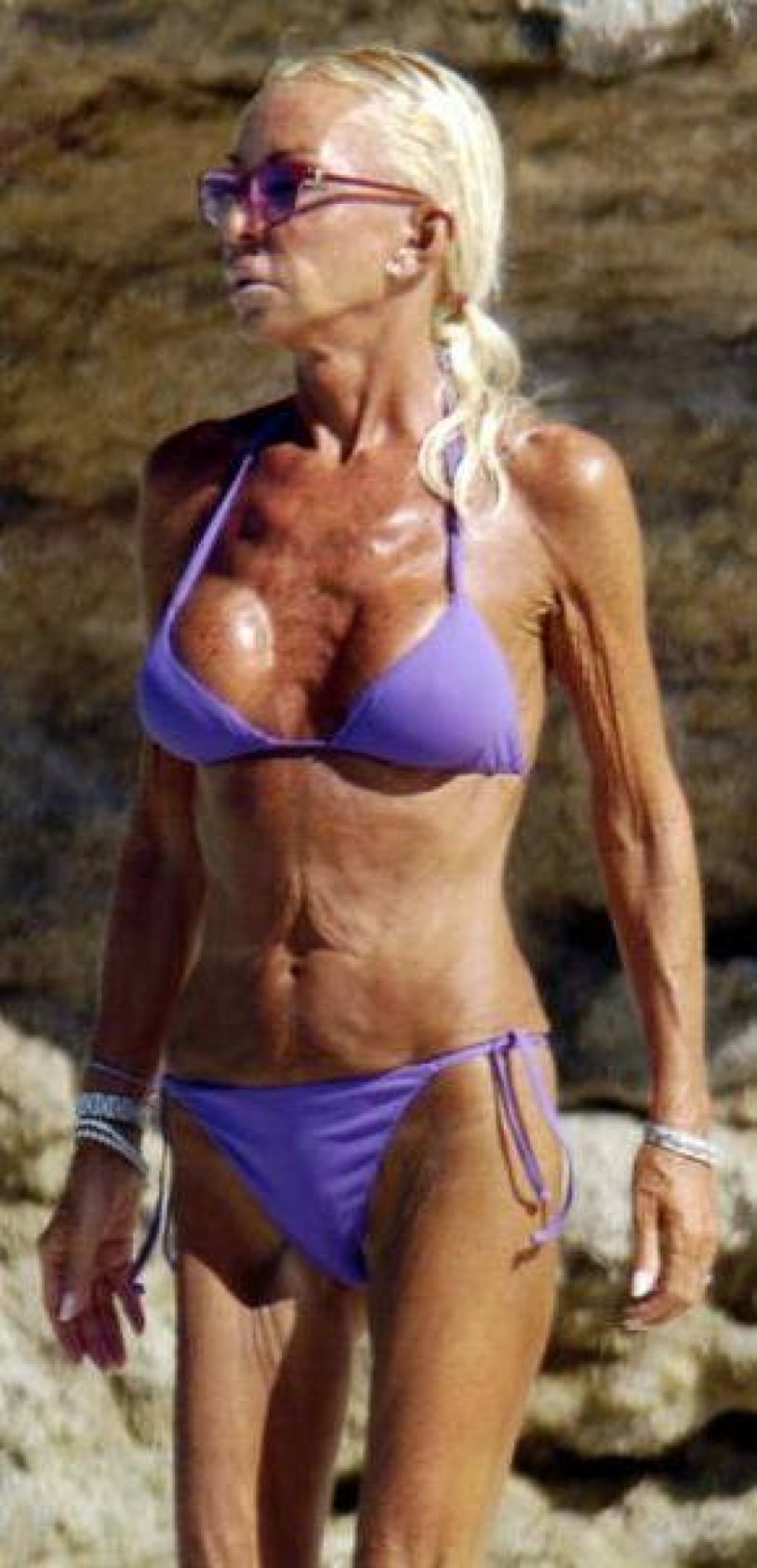 Donatella Versace and her daughter