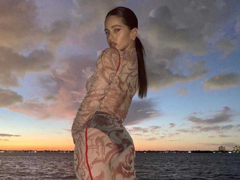 Rosalia singer in a swimsuit