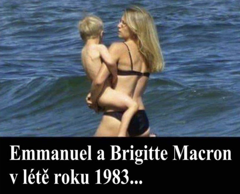 Brigitte Macron in a swimsuit produced a splash