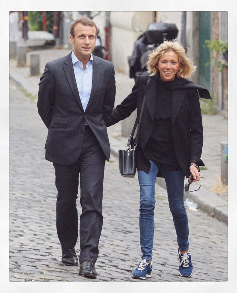 Brigitte Tronier and Emmanuel Macron