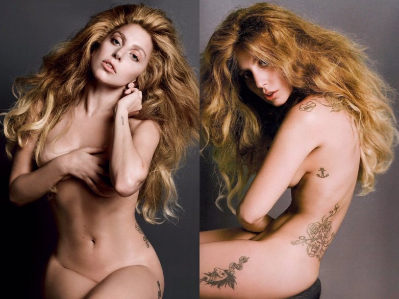 Lady Gaga naked completely