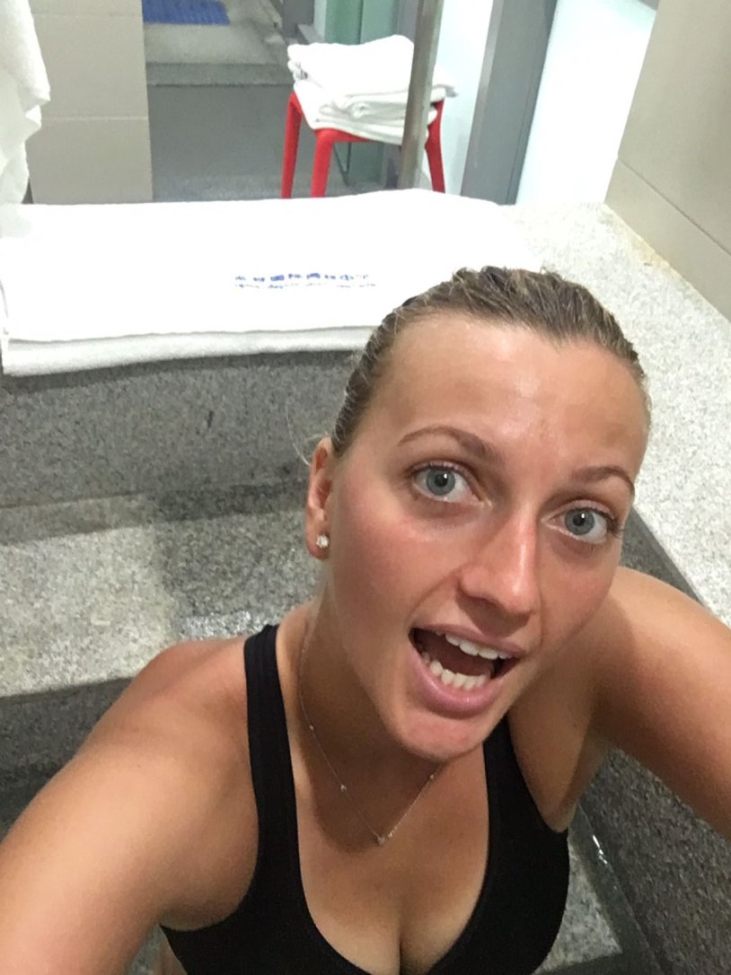 Petra Kvitov in a swimsuit