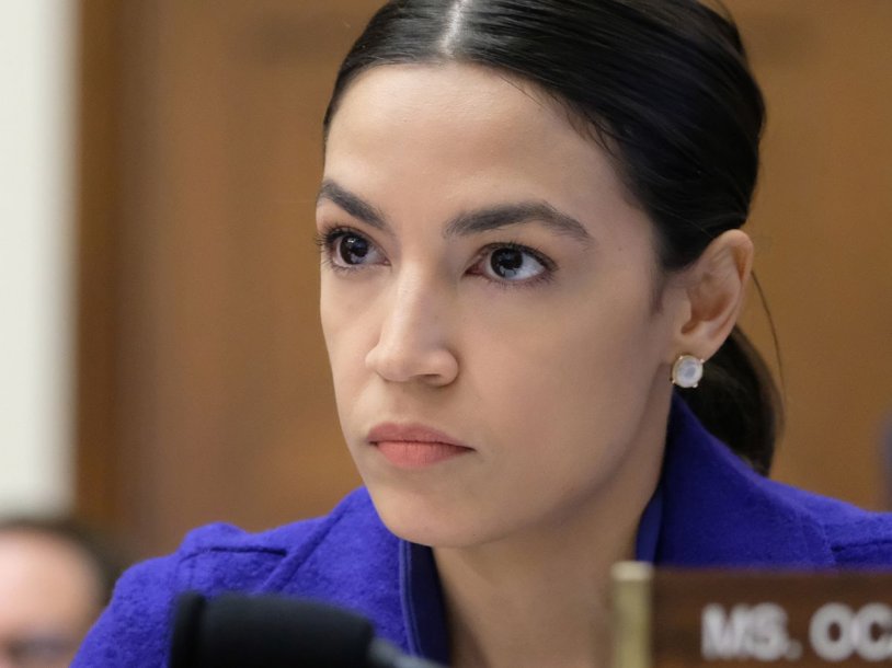 Okasio-Cortes in a swimsuit