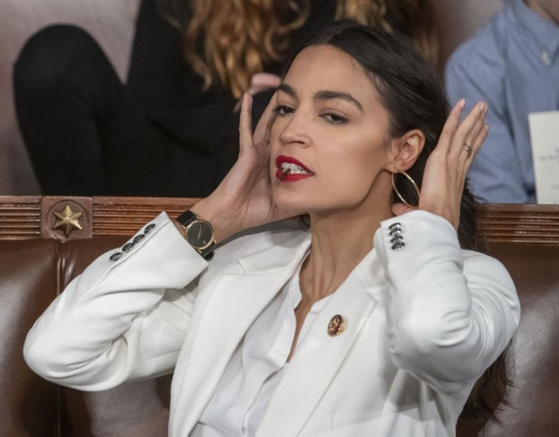 Alexandria Okasio-Cortes in a swimsuit