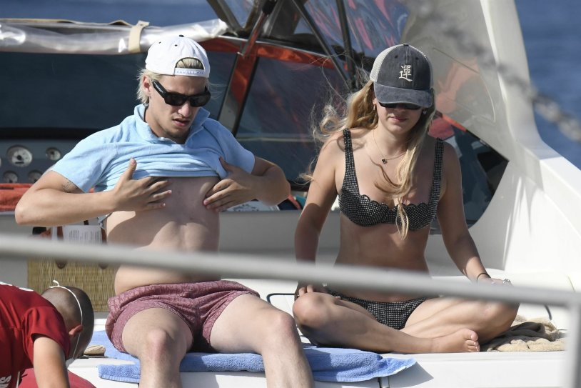 Millie Bobby Brown on a Yacht in a swimsuit