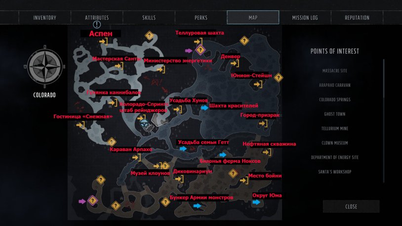 Wasteland 3 Map of the World