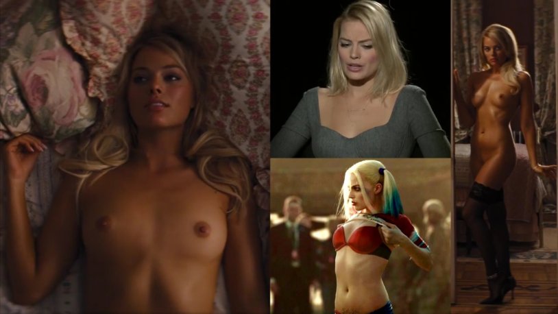 Naked actress Margot Robbie