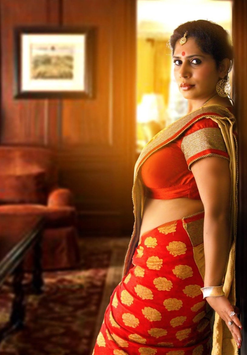 Girl Red Saree