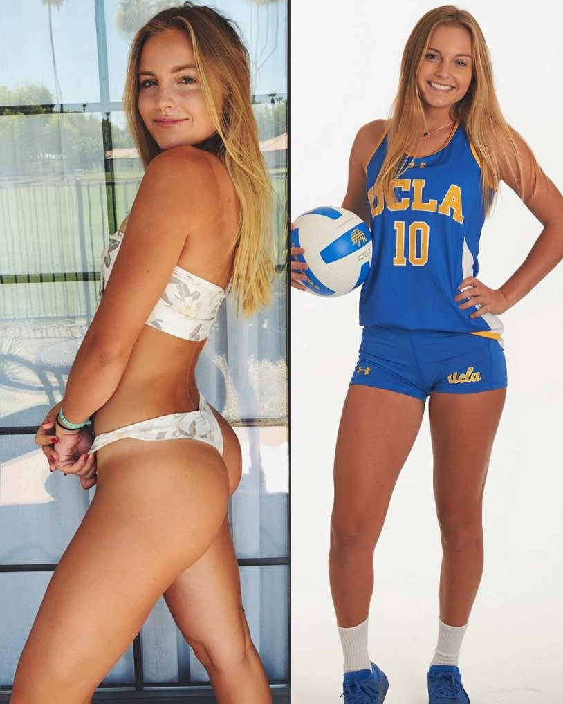 Beauties of a volleyball player