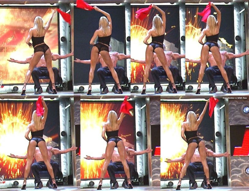 Stacy Keibler is beautifully dancing striptease on stage
