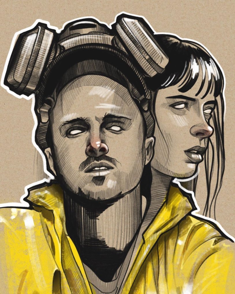Jesse Pinkman and his girlfriend