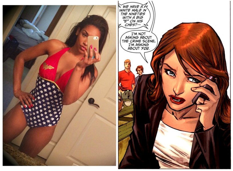 Naked comic book Iris West