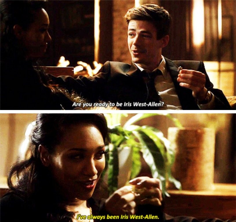 Barry Allen and Iris West bed stage