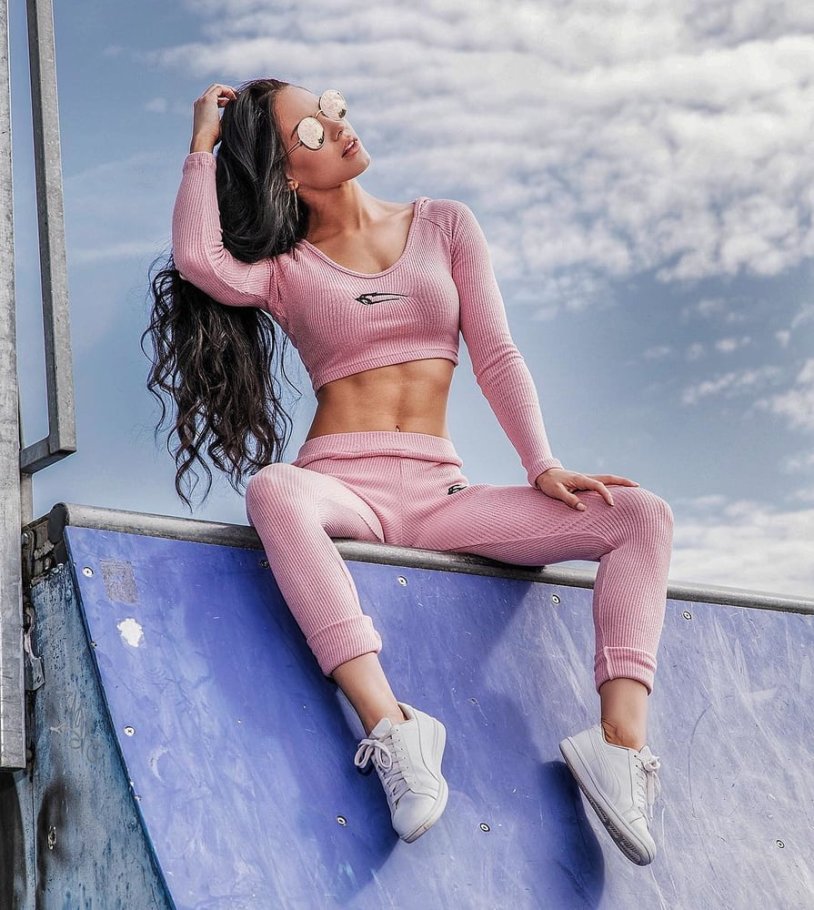 Fitness goddess in dress