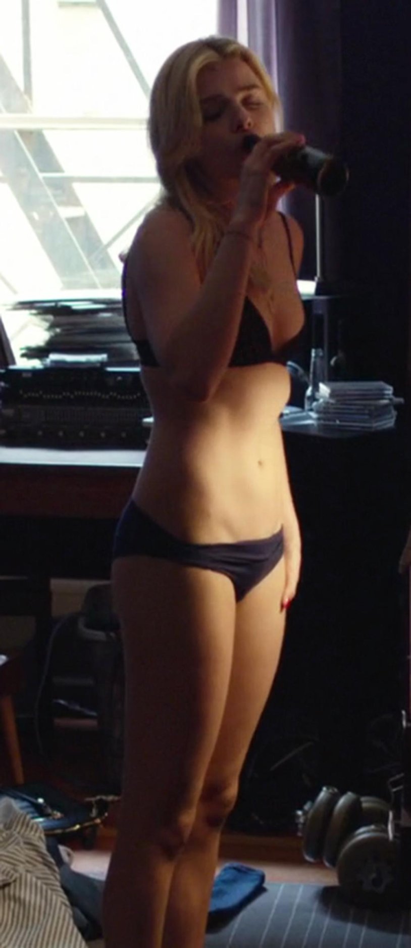 Chloe Motza in shorts