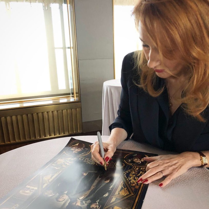 Joan Rowling at home