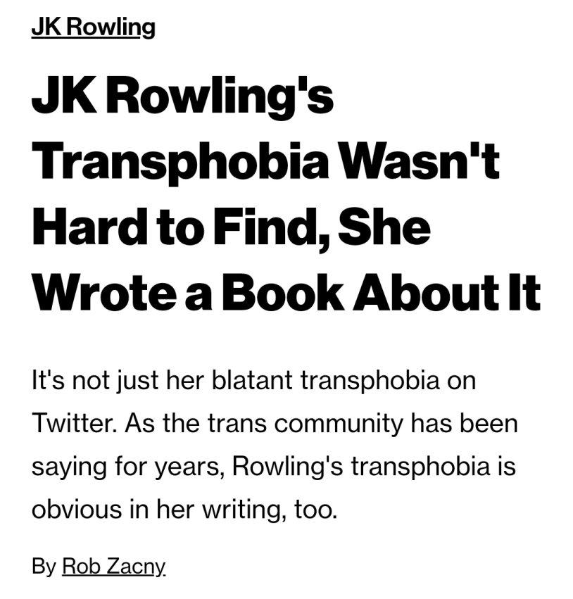 JK Rowling Twitter Transphobic