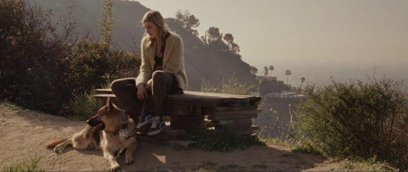 Greta Gerwig on the set