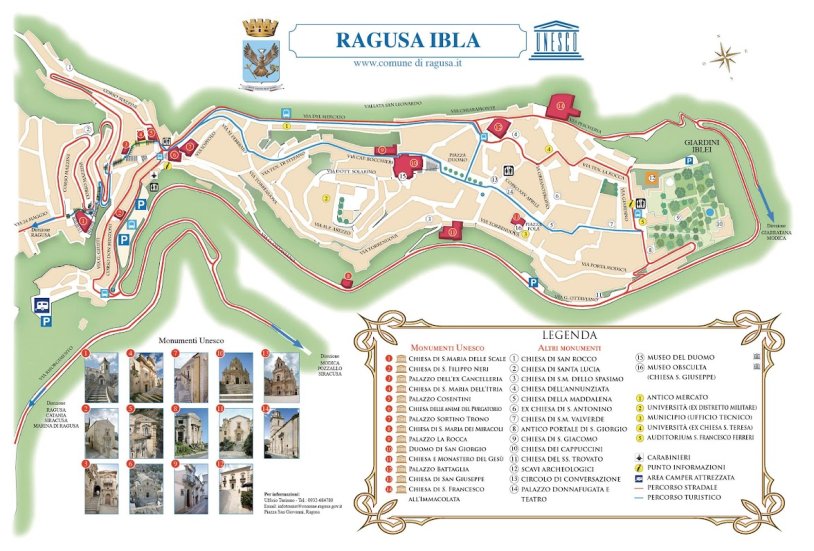 Raguza Sicily Map