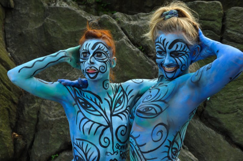 Body art women Azian