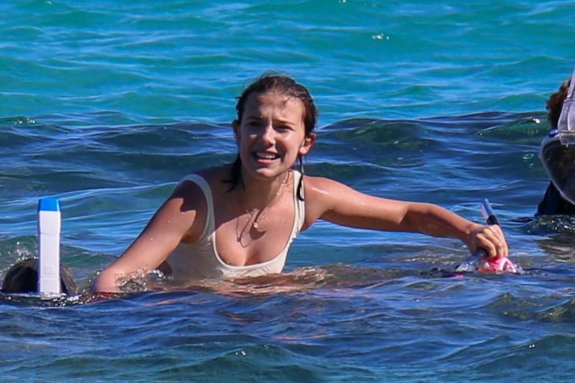 Millie Bobby Brown in a swimsuit