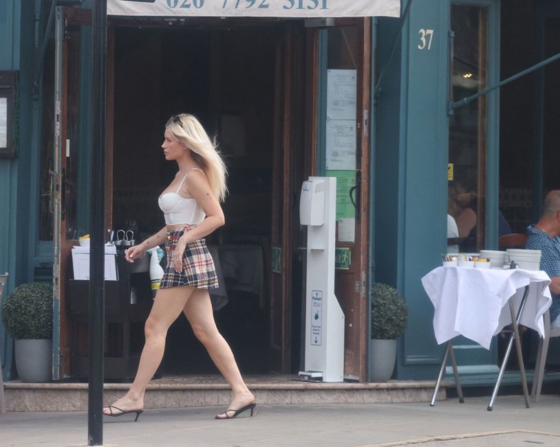 Mini skirt on the street