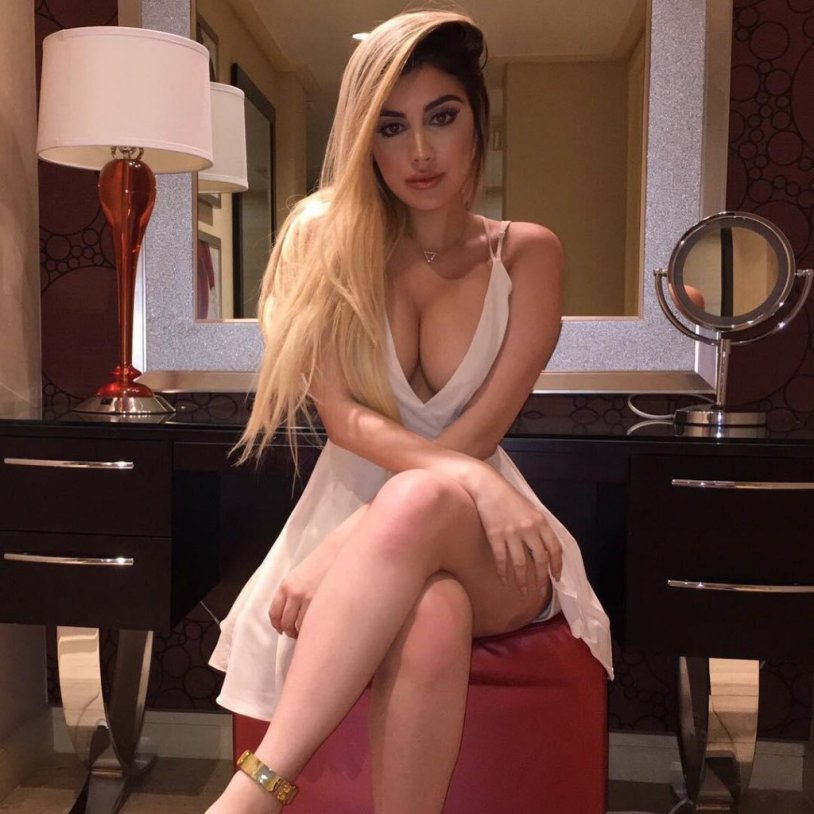 Alex Derennos in the dress