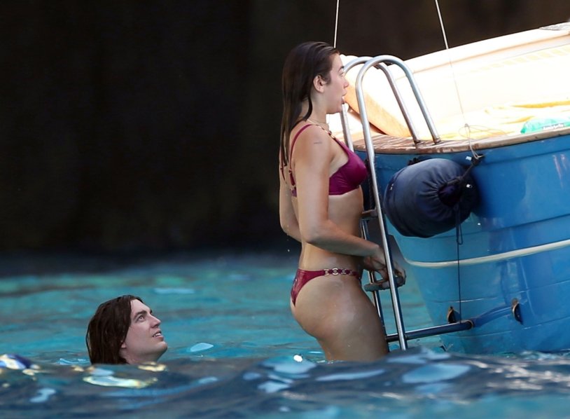 Dua Lipa in underwear