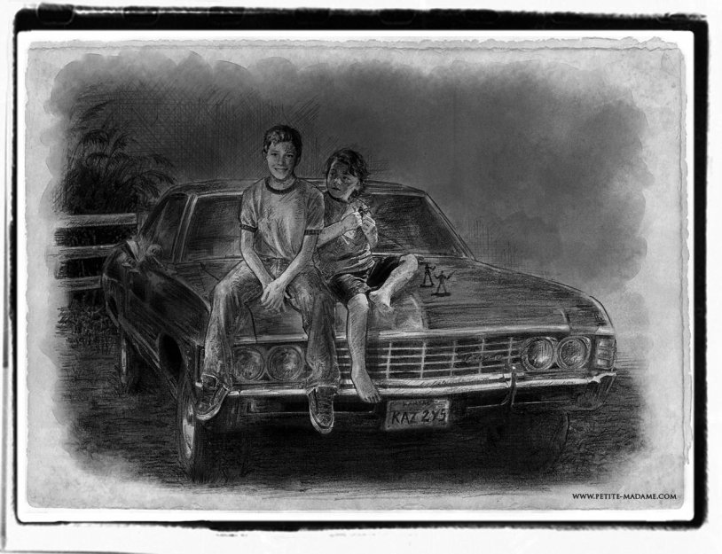 Supernatural Impala Sam and Dean