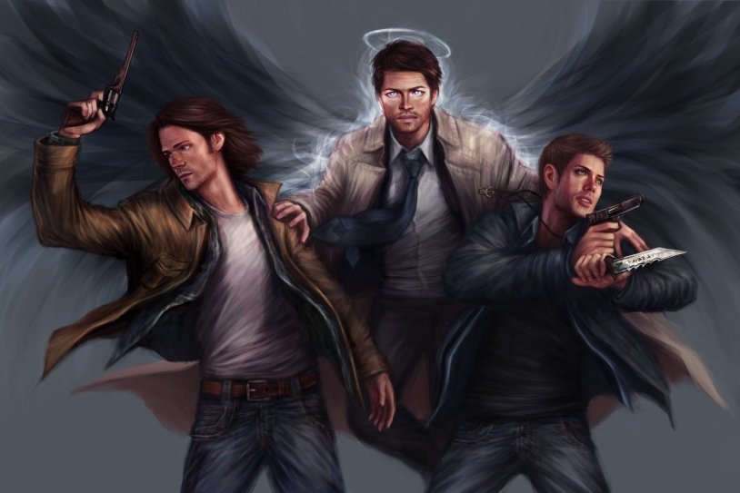 Sam Winchester, Dean Winchester, Crowley, Castiel