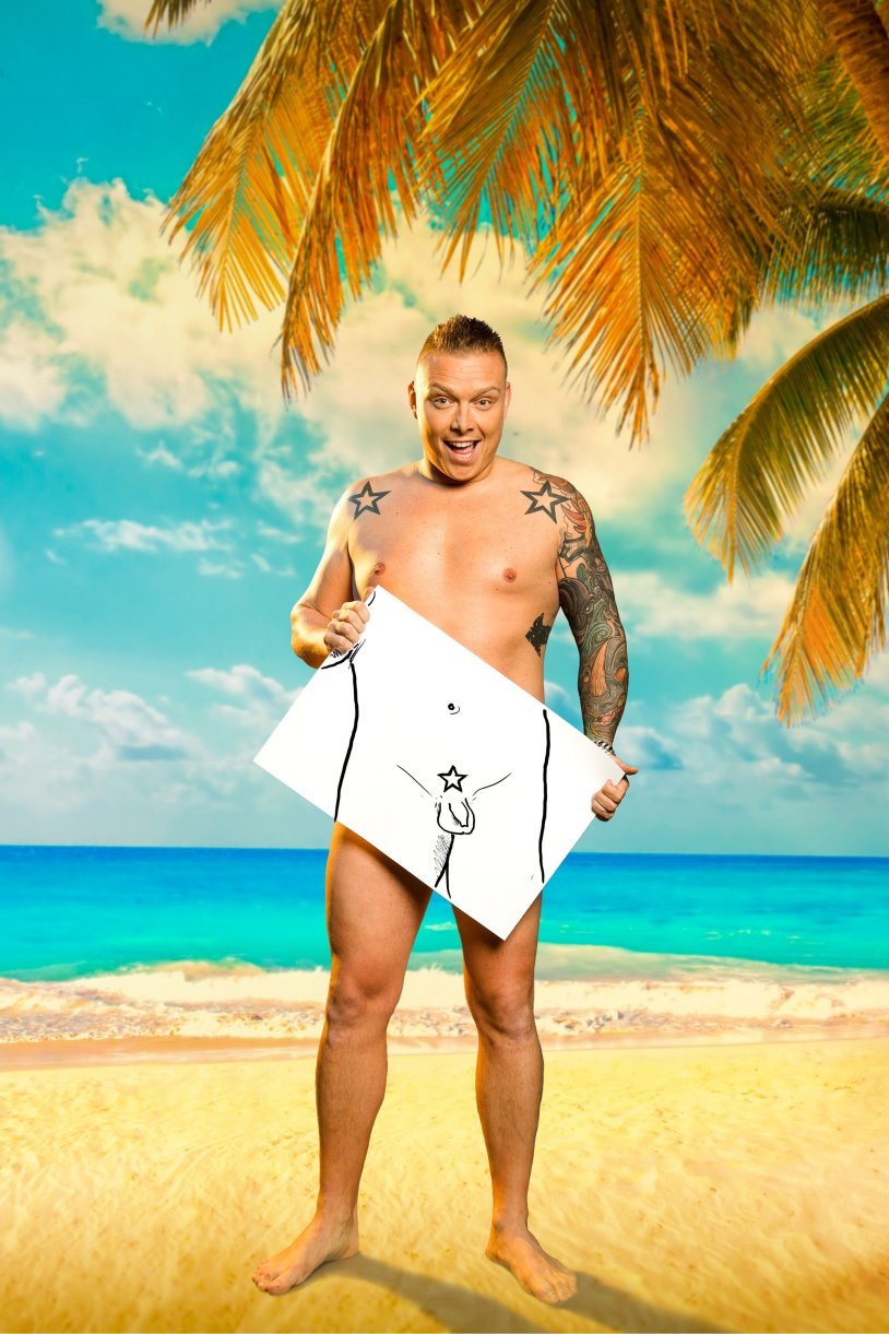 Reality show Adam and Eve on the island