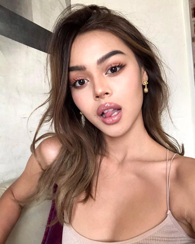 Lily Maimak in a dress