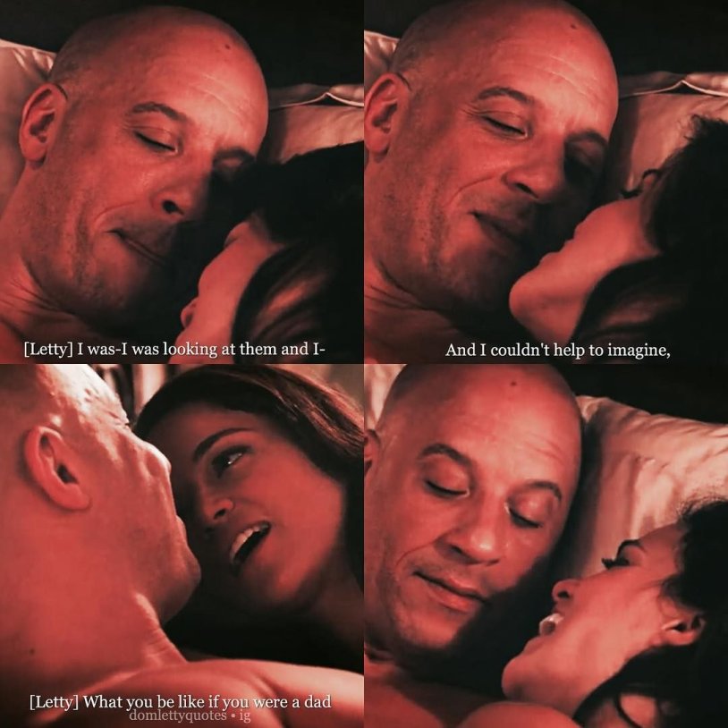 Vin Diesel and Michel Rodriguez kiss
