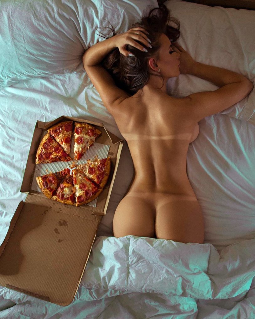 Erotic photo shoot with food