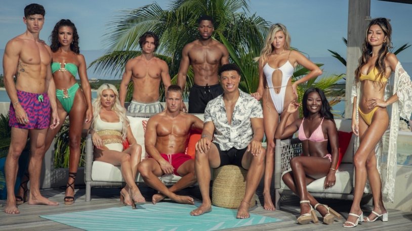 Wallpaper with a pink man