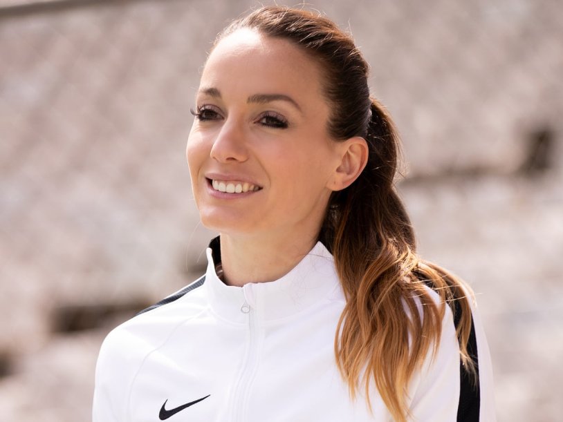 Kosovara Asllani in a swimsuit
