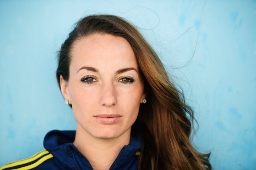 Kosovara Asllani with bandage