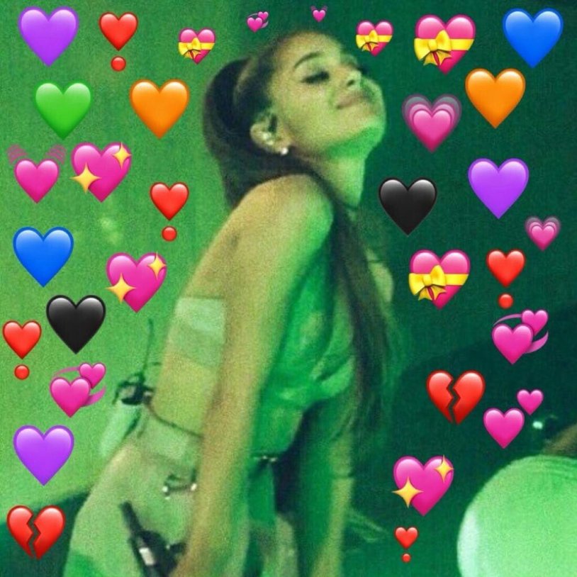 Ariana Grande with hearts