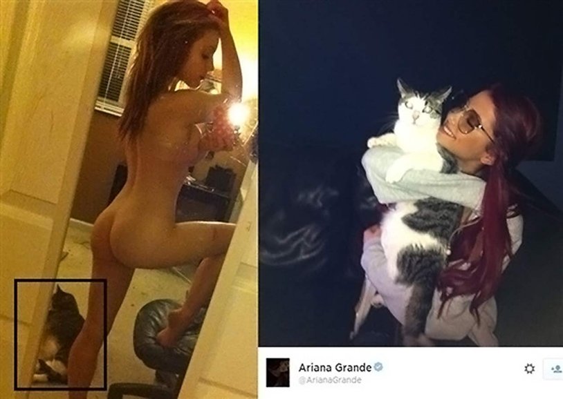 Ariana Grande drains naked