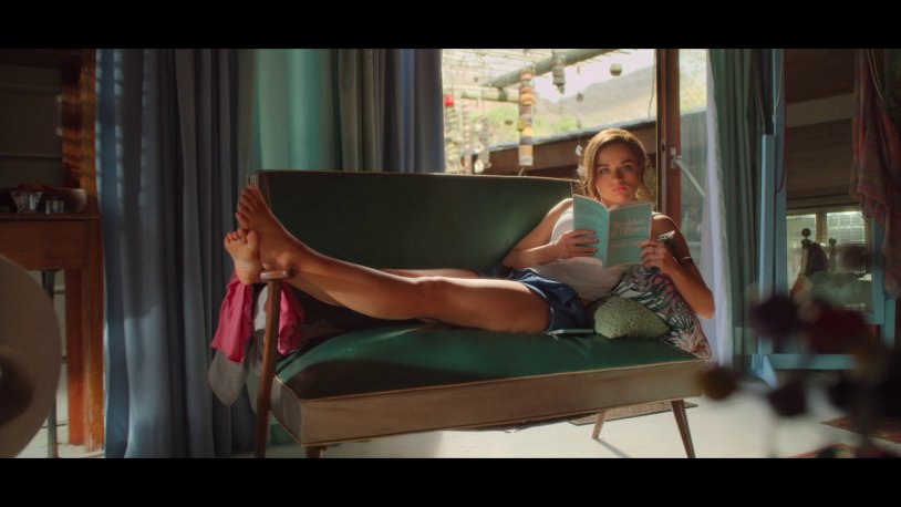 Joey King in a swimsuit and bra