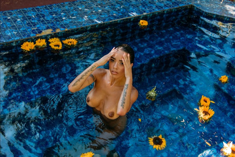 Without complexes of the brown -haired woman