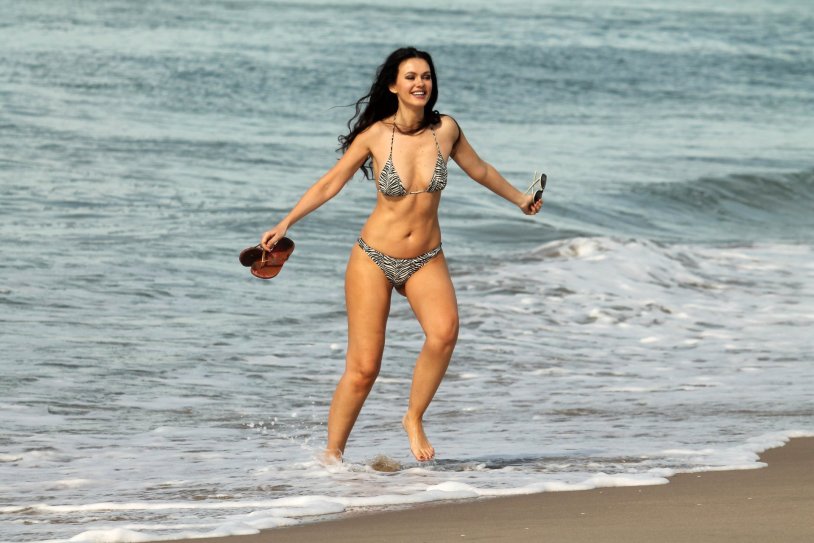 Girl with a tail on her head