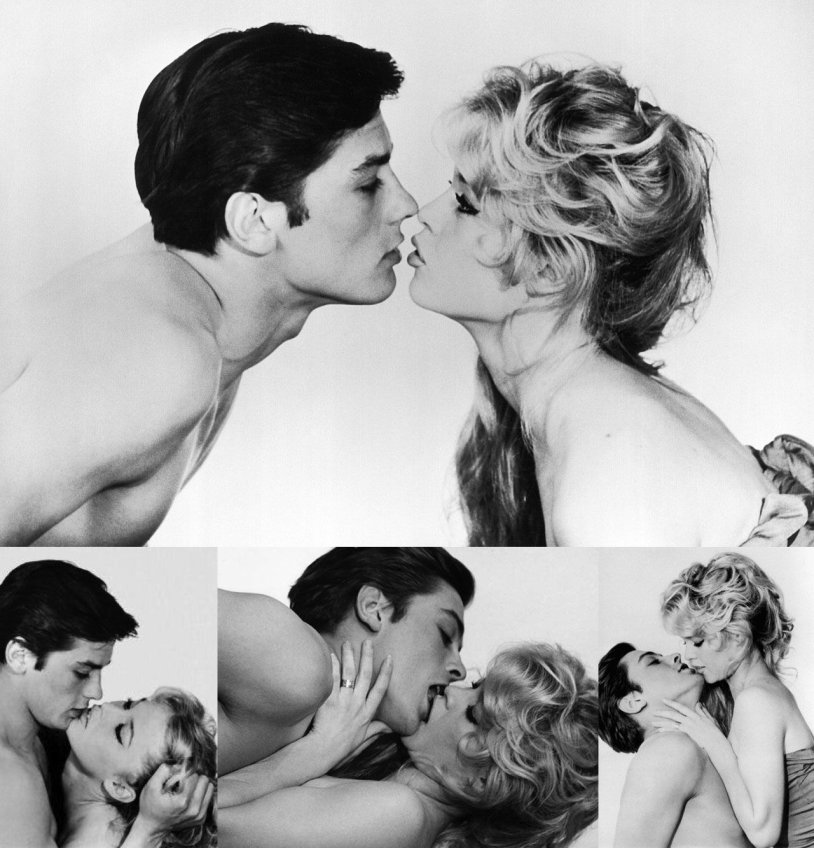 Alain Delon and Romi Schneider Basin photo