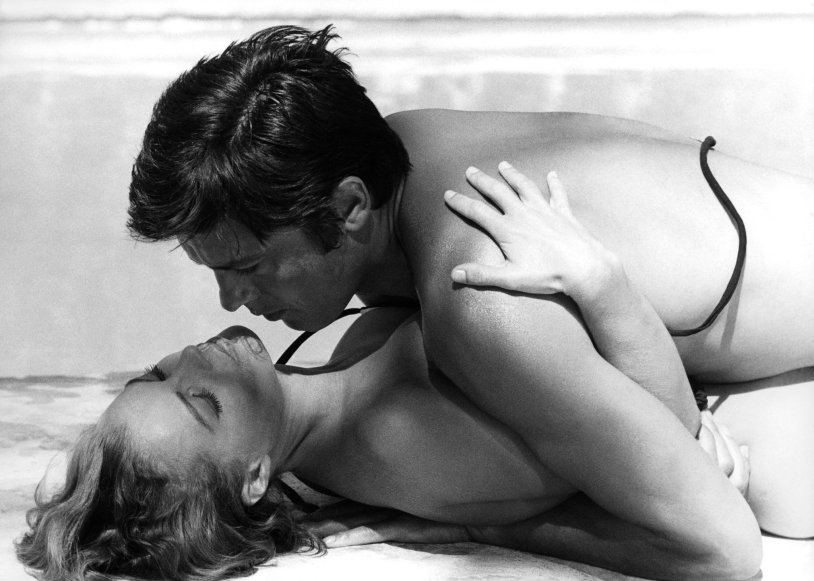 Ann Pario and Alain Delon for the skin