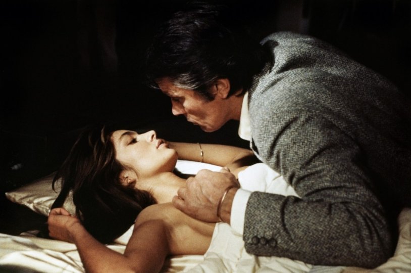 Alain Delon in his youth pool